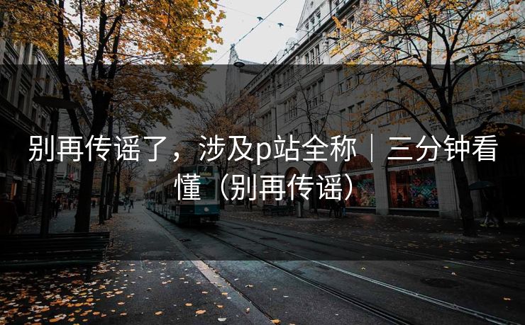 别再传谣了，涉及p站全称｜三分钟看懂（别再传谣）